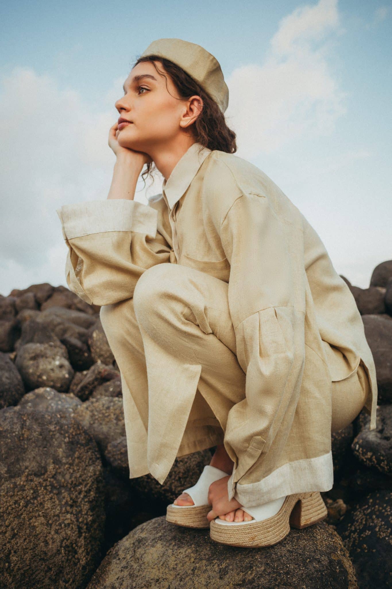 Dante Oversized Shirt in Brown